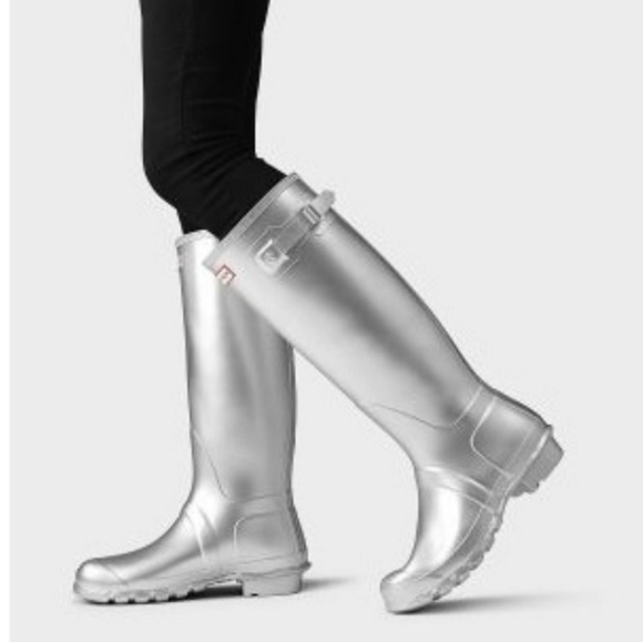 hunter original tall glitter wellington boots